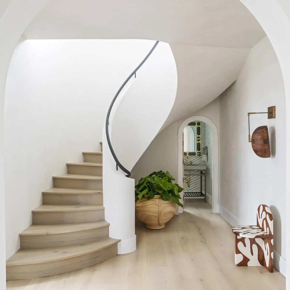 Custom staircase in a Lowcountry modern home