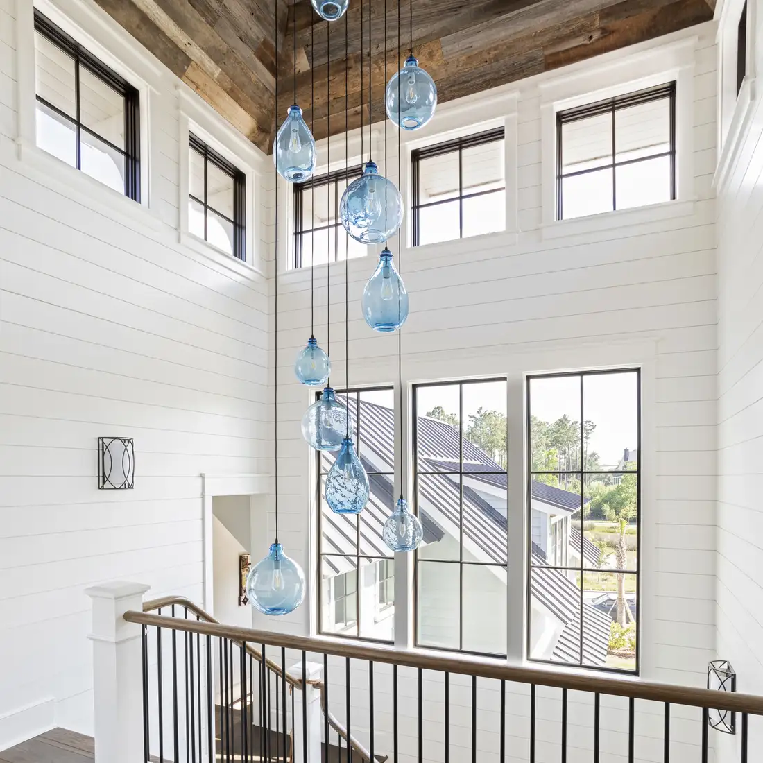 Custom stairwell ceiling detail