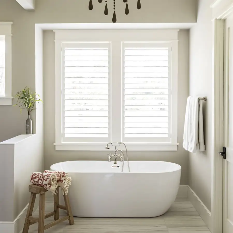 Freestanding tub in a light-filled master bath, Daniel Island