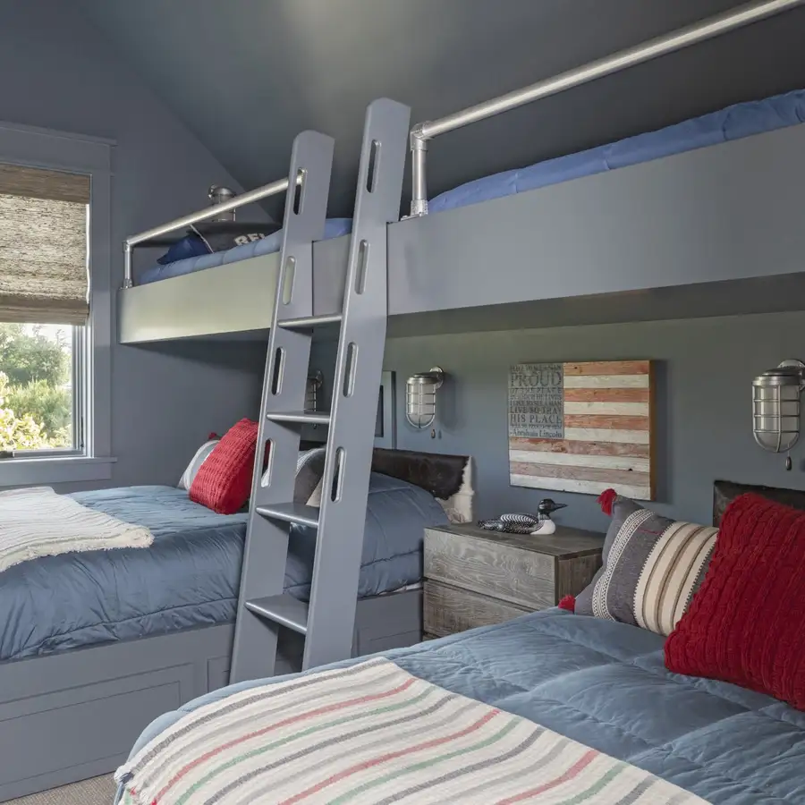 Custom built-in bunk room